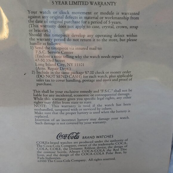 Collectable Coca Cola Polar Bear with Polar Bear clip-on Watch - Picture 8 of 11